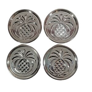 Sheffield Silver Company Pineapple Coasters Set Of 4 Silver Plated